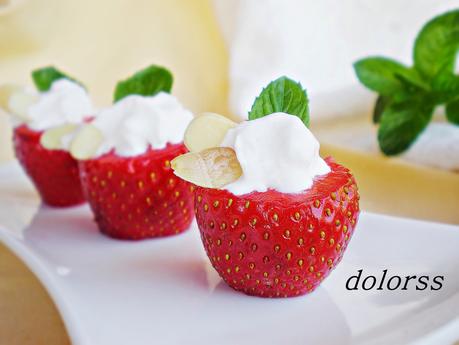 Fresas con nata y chocolate