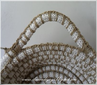 2204.- Mezcla de materiales en crochet, cuerdas. 2204.- Mezcla de materiales en crochet, cuerdas.