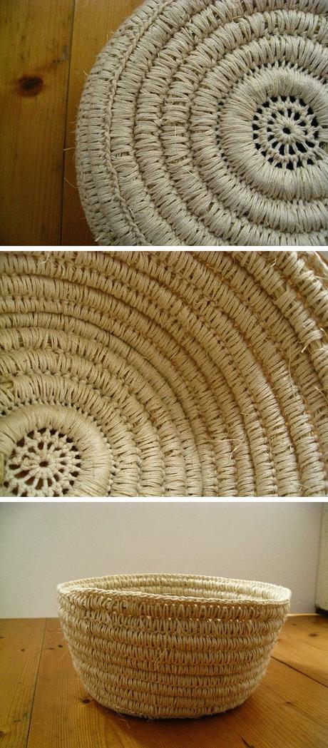 2204.- Mezcla de materiales en crochet, cuerdas.