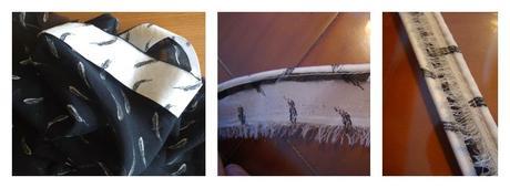 Vivo hecho con el tejido de contraste del orillo Costura de vivos aprovechando el orillo