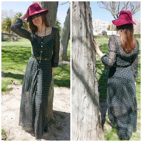 Delantero y espalda del look cowgirl Cowgirl en el parque