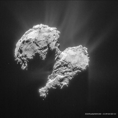 Rosetta empieza a tener problemas con el aumento de la actividad del cometa 67P