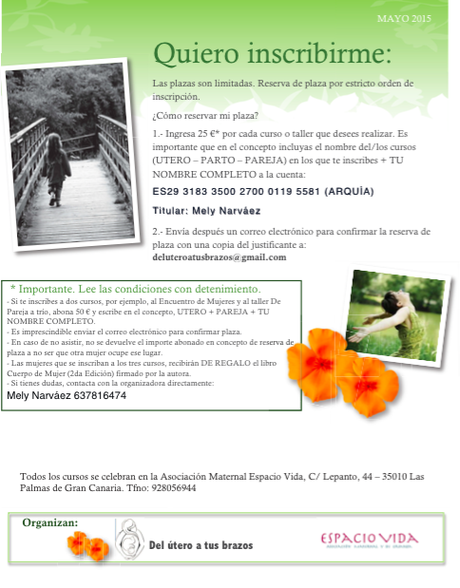 Mónica Felipe Larralde en Gran Canaria Inscripción Talleres Mónica Felipe en Gran Canaria