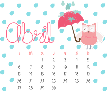 Calendario-Abril-Pitis&Lilus Calendario-Abril-Pitis&Lilus