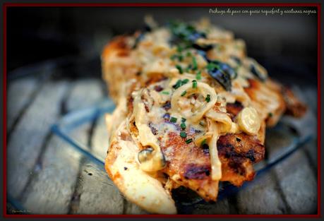 pechuga de pavo con queso roquefort y aceitunas negras tererecetas 04