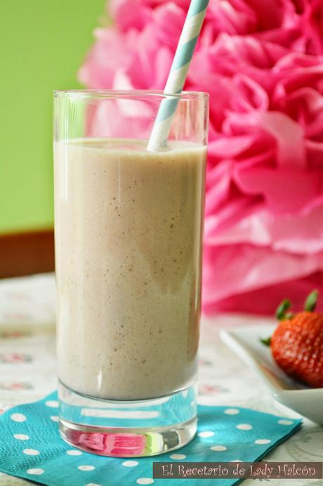 Batido de fresa y plátano