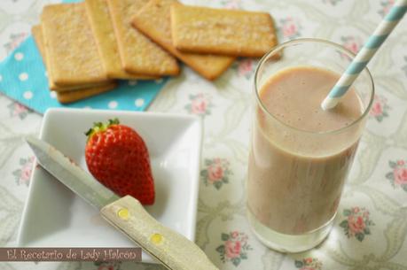 Batido de fresa y plátano