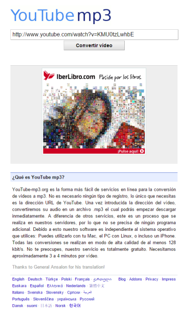 Extracion de audio de videos de youtube youtube