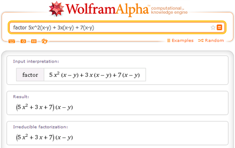 Resolver ejercicios matematicos online - WolframAlpha