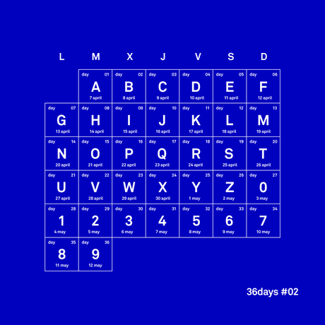 36 Days of Type, design, Instagram, Nina Sans, Rafa Goicoechea, typography