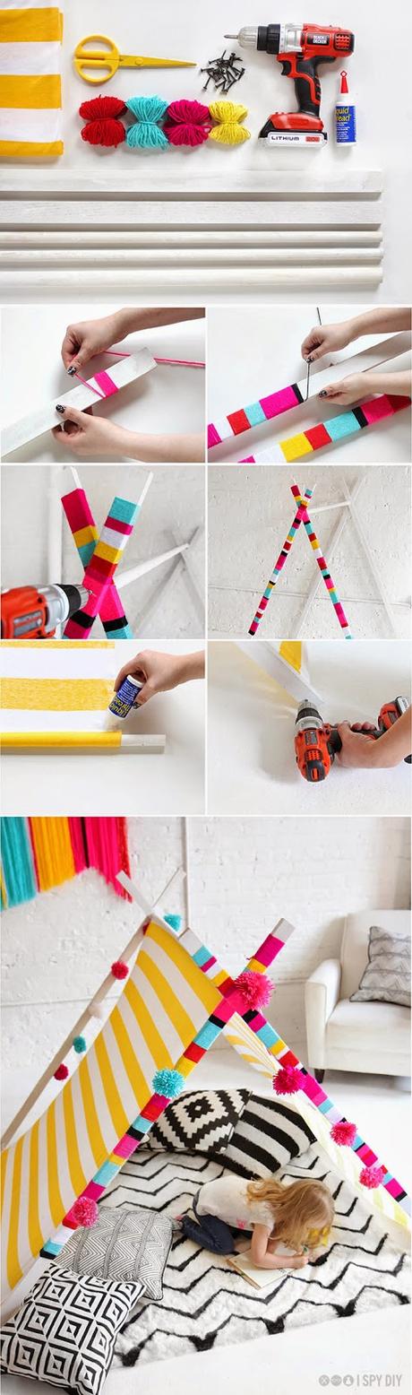 DIY 2x1, TAPIZ Y TIENDA PARA NIÑOS:  #DiarioDeco13 - Decoración Handmade