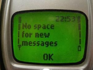Imagen de un SMS en un antiguo Nokia 3310