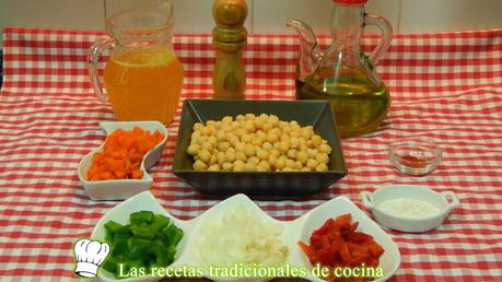 Receta fácil de garbanzos con verduras