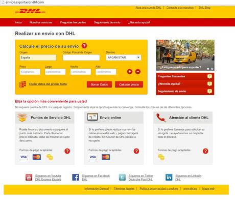 DHL lanza nueva web para particulares y Pymes con envíos puntuales