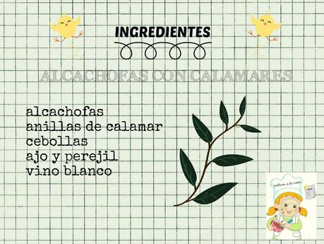 ALCACHOFAS CON CALAMARES