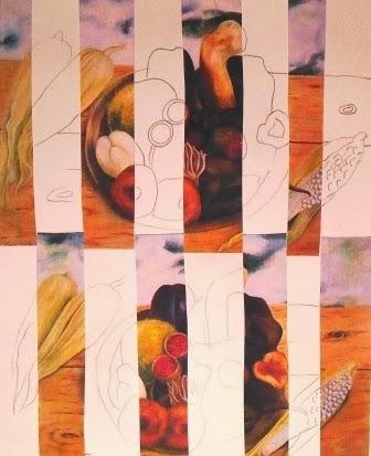 Intervención de imágenes de  bodegones con acuarela