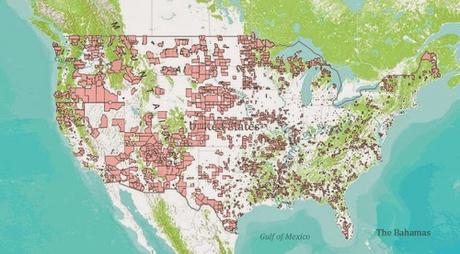 ubicación de los desiertos alimenticios en usa