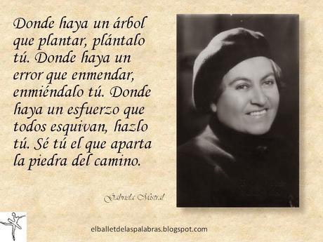 CITA DEL DÍA: GABRIELA MISTRAL