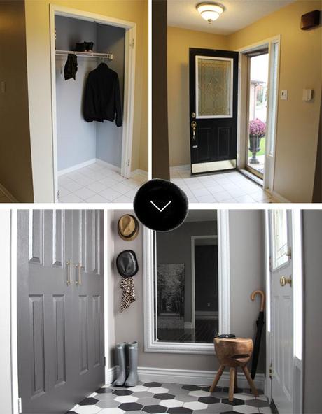 ANTES/DESPUÉS: UN RECIBIDOR CON SUELO DE MOSAICO