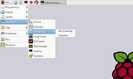 Nuevo escritorio Raspbian