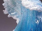 Olas cristal rompiendo congeladas elegantes búcaros