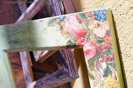 diy Decorar marcos con servilletas