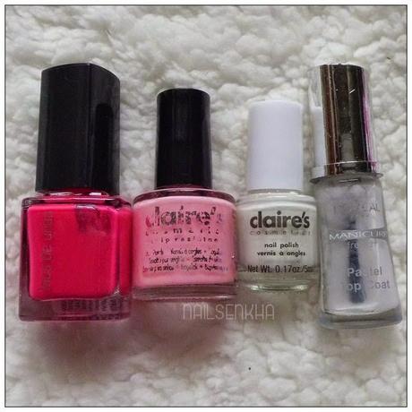 Nail Art francesa con corazones