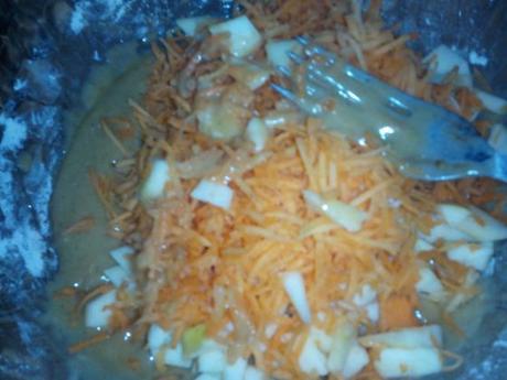 Magdalenas de zanahoria y manzana