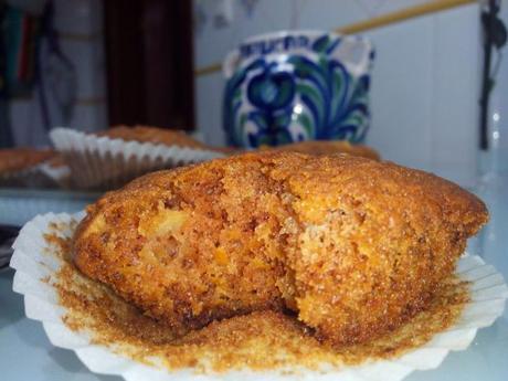 Magdalenas de zanahoria y manzana
