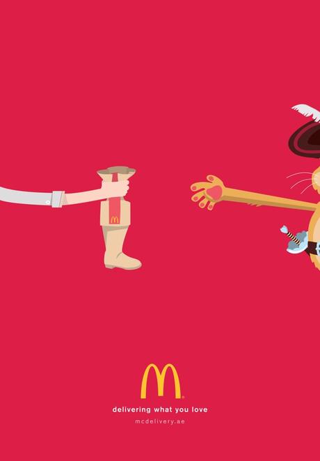 Bonita campaña gráfica de McDonald’s para promocionar su servicio a domicilio