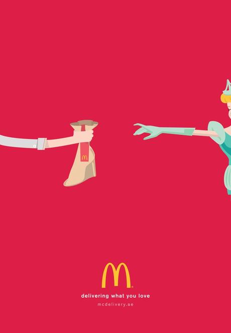 Bonita campaña gráfica de McDonald’s para promocionar su servicio a domicilio