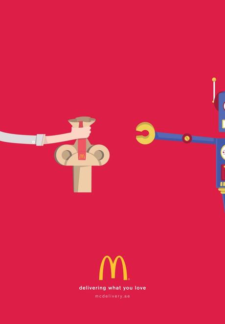 Bonita campaña gráfica de McDonald’s para promocionar su servicio a domicilio