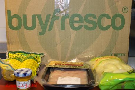 Pollo a la miel con mazorca a la plancha