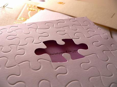 Invitación puzzle boda