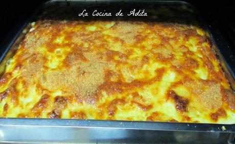 Lasaña de bonito en escabeche