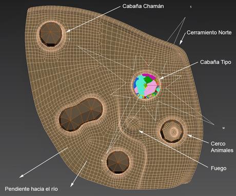 Reconstrucción virtual del yacimiento de Dolni Vestonice I.