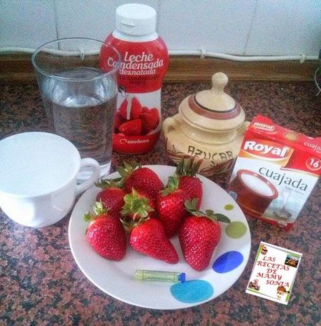 CUAJADA DE LECHE CONDENSADA CON FRESONES