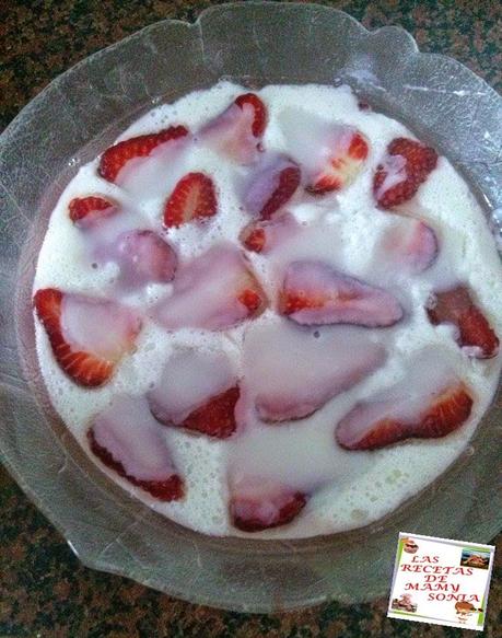 CUAJADA DE LECHE CONDENSADA CON FRESONES