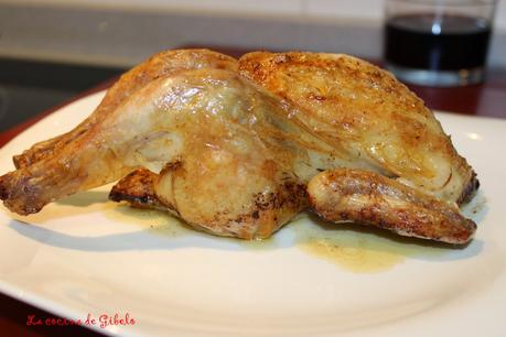 Maridaje de Picantón al horno con vino tinto Castillo de Albai