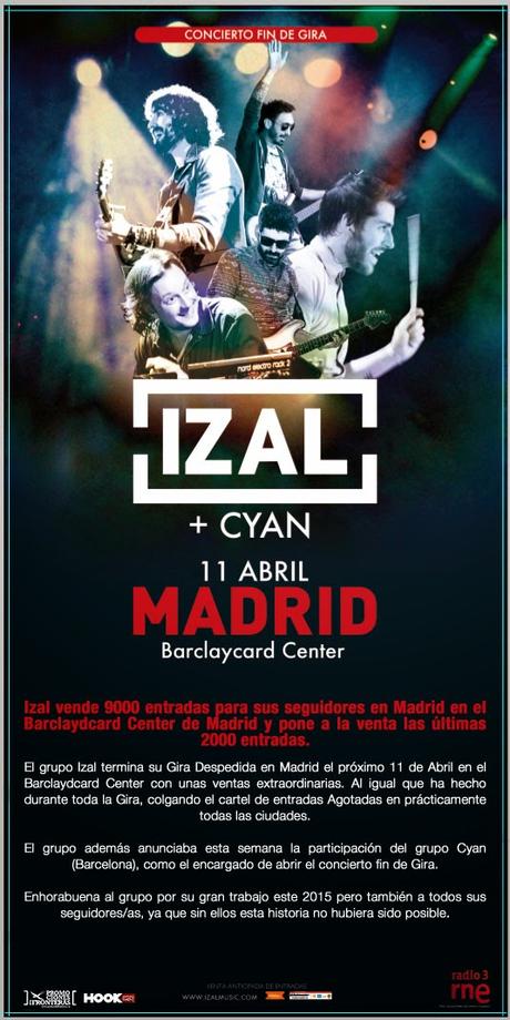 Discos, música y reflexiones cubrirá el concierto en Madrid de Izal (11-04-2015)