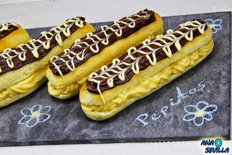 Pepitos de crema y chocolate