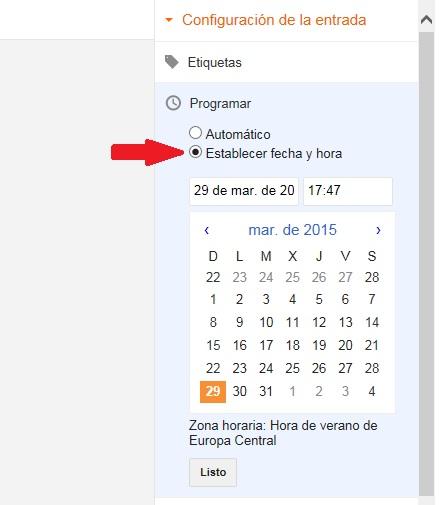 Como programar post en blogger