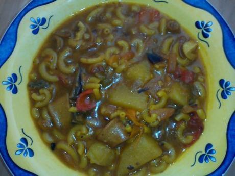 Cazuela de colores y calamares Cazuela de colores y calamares