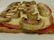 Falsa pizza champiñones