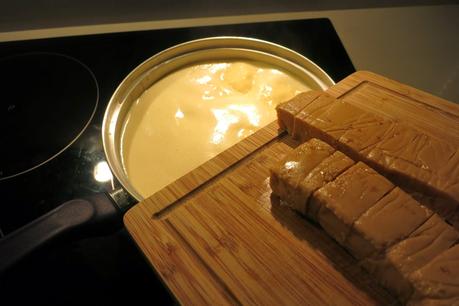 Flan de turrón