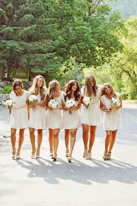 vestido corto damas de honor