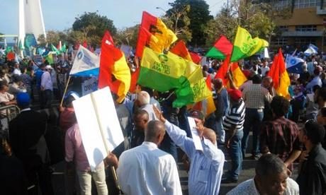 Protestan contra impunidad ante Suprema Corte de Justicia.