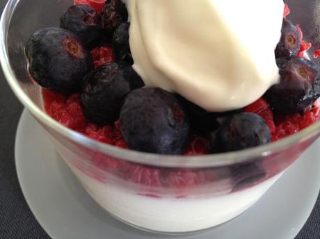 recetas tipo pudding recetas rápidas recetas italianas postres recetas faciles recetas delikatissen recetas caseras vasitos postres postres delikatissen Panna cotta con frambuesas y arándanos 