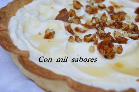 TARTA DE MASCARPONE Y MIEL CON NUECES