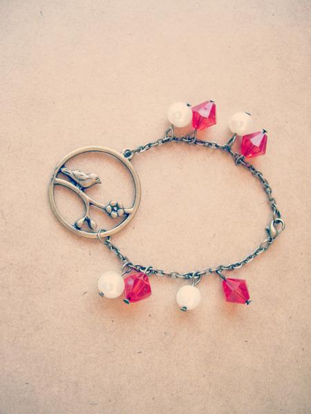 Mis Creaciones: Pulsera Bird in the cherry-tree